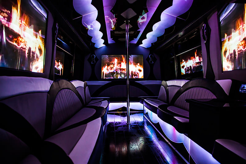  Party bus with stereo systems