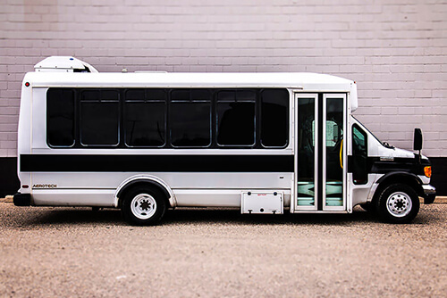 Limo bus with booming sound system